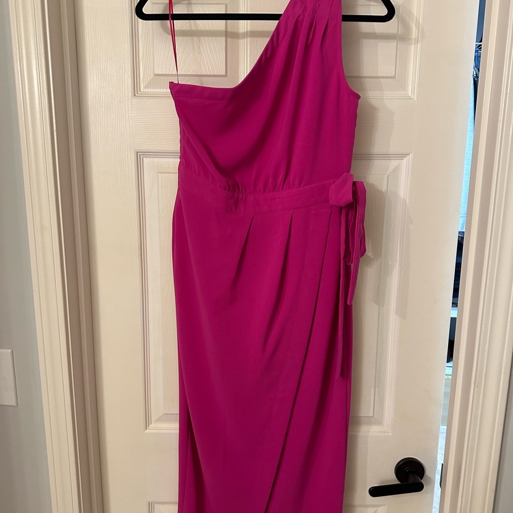 TCEC magenta one shoulder Cocktail Dress